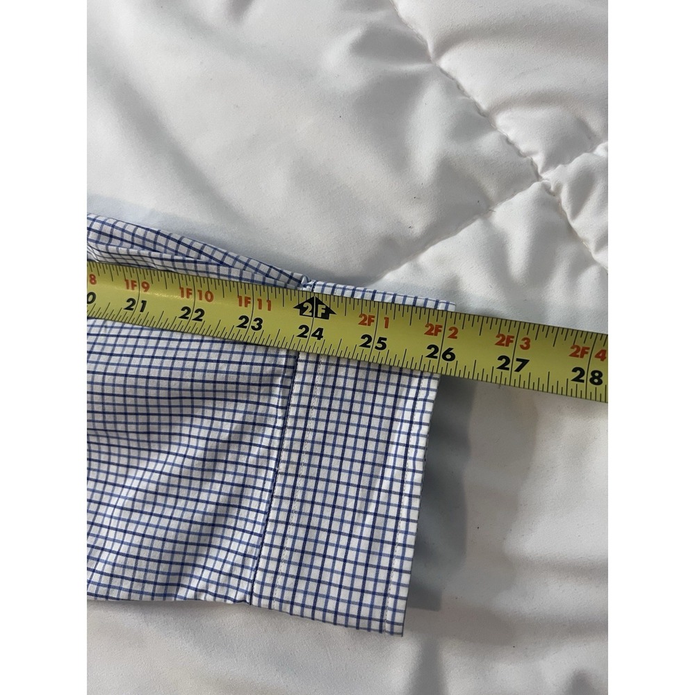 Ralph Lauren Shirt Mens XL 17.5 Blue Check Long Sleeve Button Classic Fit (057) - Picture 9 of 10